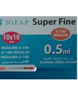 TOTAL SAFETY Seringue d’insuline  Super Fine – 0.5 ml