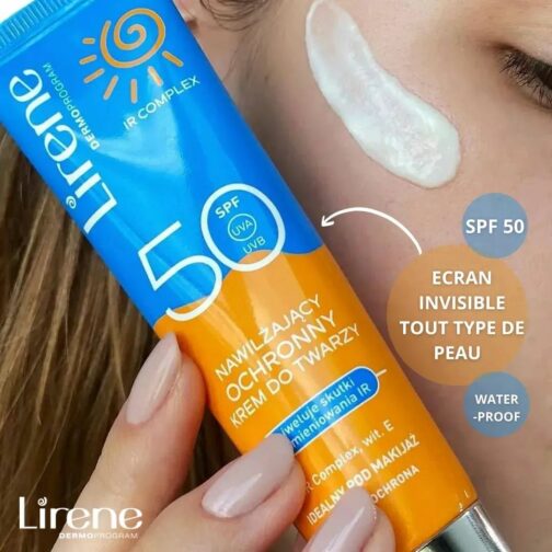 La lotion solaire rotative SPF50 + de Lirene offre une très haute protection aux peaux sensibles. L’émulsion imperméable fonde son action sur un système de filtres photostables sous forme de complexe UVBlock.