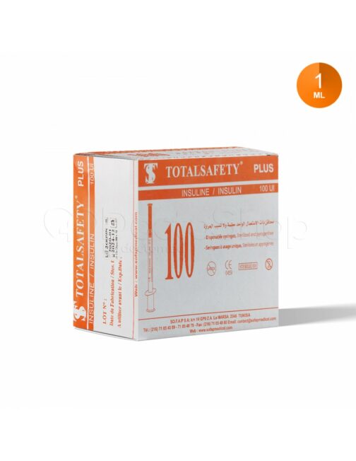 TOTAL SAFETY SERINGUES A INSILINE 1 ML